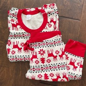Hanna Andersson WOMENS PJ SET Dear Deer Holiday Pajamas MEDIUM